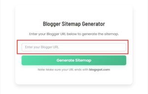 Blogger sitemap generator