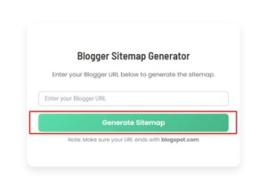 Blogger sitemap generator