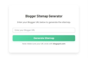 Blogger sitemap generator