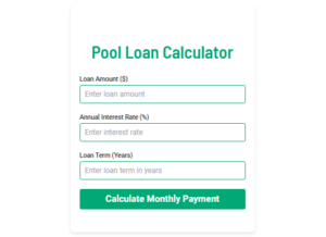 Pool Loan Calculator